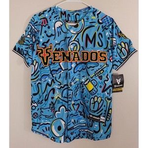 Mexican Baseball League Venados de Mazatlan Jersey Blue Limited Edition Mens XS